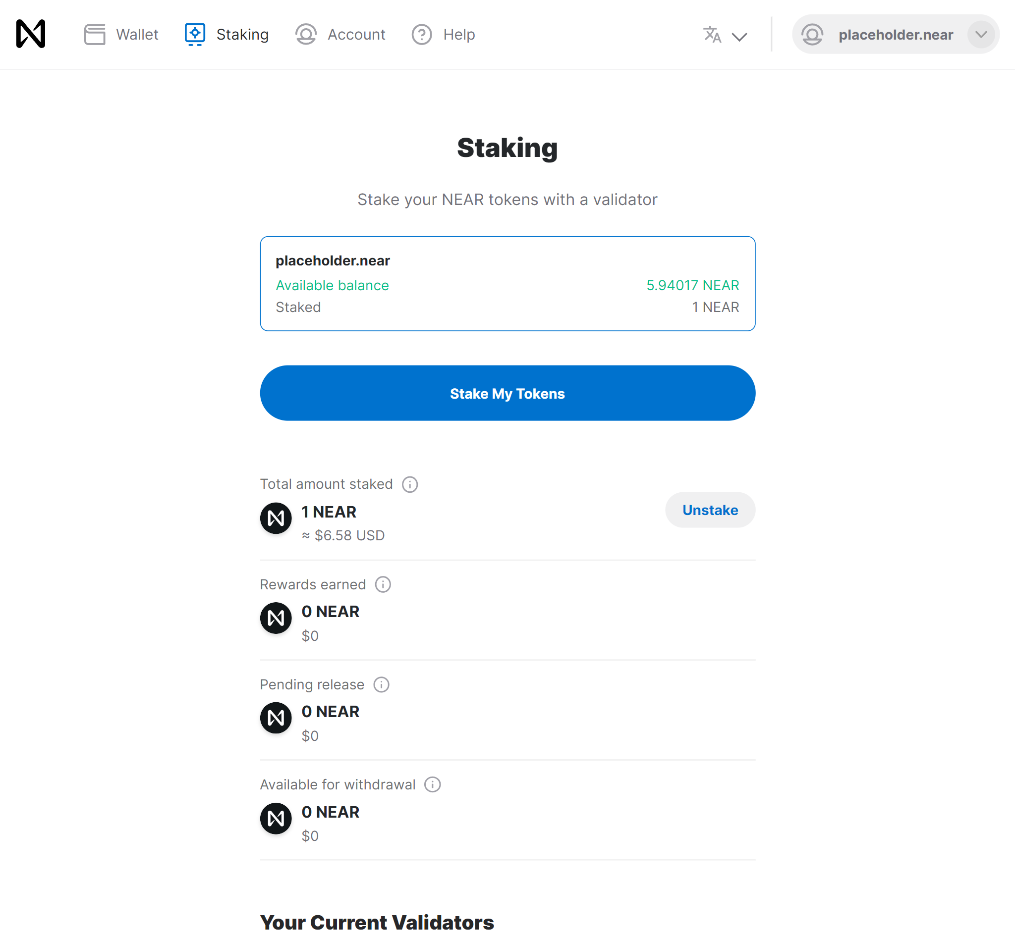 Staking overview update